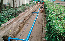 マンション・建築物 給水管・埋設管改修工事での工期短縮のイメージ