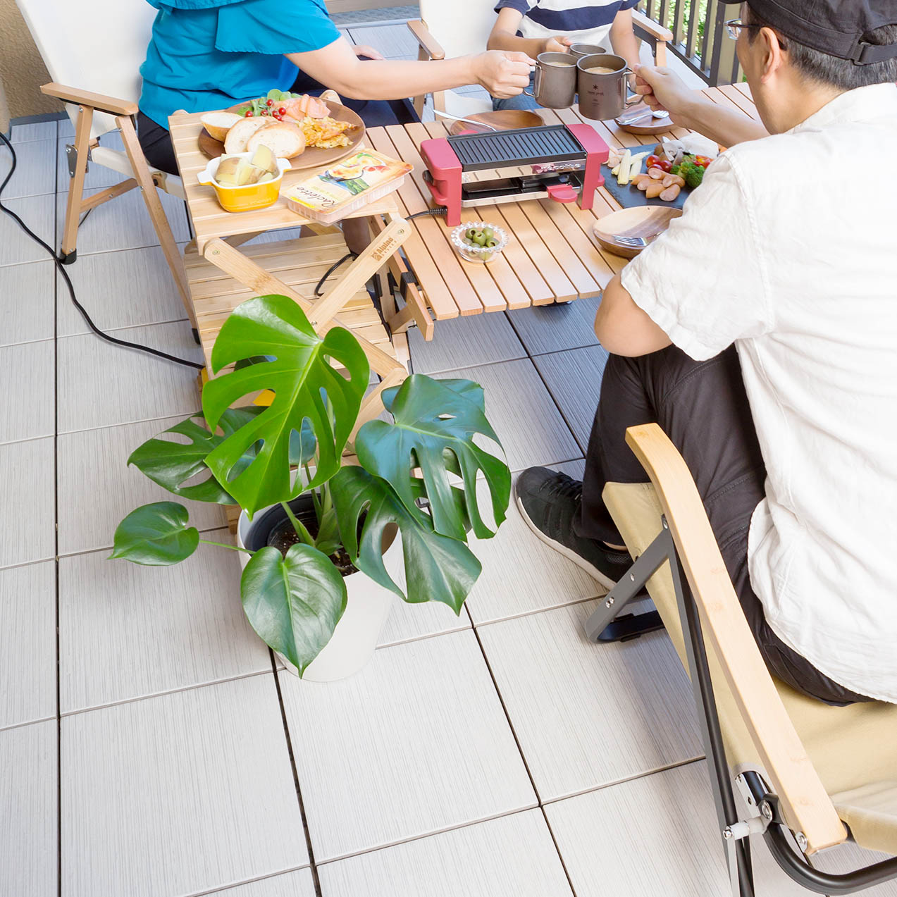 クレガーレ バルコニーで朝食