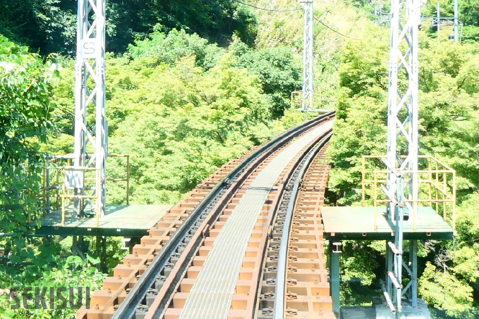 FFU合成まくらぎが採⽤された鞍⾺川橋梁