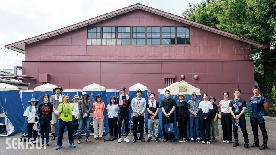 設営訓練終了後の完成写真