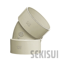 エスロンDVカラー継手 45°エルボ〈45L〉シルバー