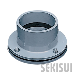 DVカラー継手(シルバー) フランジ型掃除口