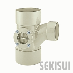 DVカラー継手(シルバー) 掃除口付大曲90°Y(COLT)