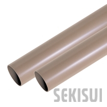  エスロンカラーパイプVP ココア プレーンエンド直管