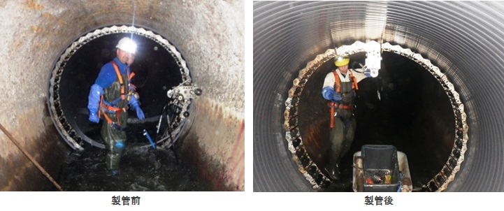SPRによる製管工事状況の写真