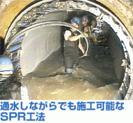 管路更生工法（上水道、下水道、工業用水）SPR工法、（農水）SPR-A工法