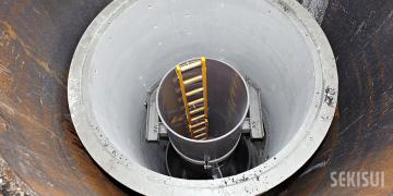 【実績紹介（現場レポート）】閑静な住宅街に中心筒昇降型ドロップシャフト!